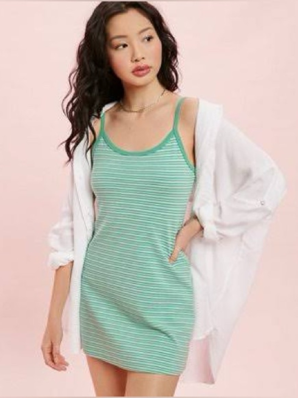 American Eagle / Aerie / AE Knit Striped Tank Mini Sun Dress (M)
